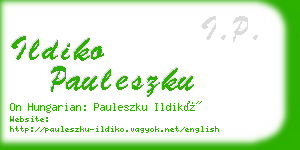 ildiko pauleszku business card